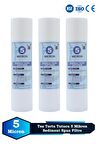Açık Kasa Su Arıtma Cihazı 10 Inç 5 Mikron Sediment Spun Filtre (Toz,tortu Filtre) (3 ADET)