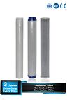 Daire Bina Girişi 20 Inch 3 Aşama Yedek Filtre Seti 1m-gac-blk