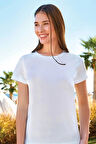 BERRAK 8133 KADIN T-SHİRT BEYAZ