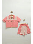 Dantelli Askılı Şortlu Gömlek Takım - 2,3,4,5 Yaş Kız