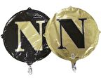 FOLYO BALON HARF N GOLD-SİYAH 18''