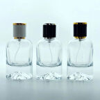BOŞ PARFÜM ŞİŞESİ 50 ML MOUNT(DAĞ) (3 ADET) (SPREY APARAT İLE KAPATILIR-KOLAY KAPAMA) BOŞ ŞİŞE