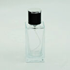 BOŞ PARFÜM ŞİŞESİ 50 ML KARE (5 ADET) (SPREY APARAT İLE KAPATILIR-KOLAY KAPAMA) BOŞ ŞİŞE
