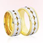 Sarı Beyaz Altın Alyans 7202