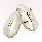 Sarı Beyaz Altın Alyans 7204