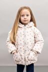 DeFacto Kız Bebek Çiçekli Kapüşonlu Şişme Mont C5313A524AUER37