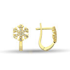 Altın Kar Tanesi Küpe