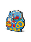 İstanbul Temalı Silikon Magnet – Galata, Kız Kulesi, Balık Ekmek, Simit, Çay Desenli Buzdolabı Magneti