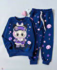 Lacivert Labubu Baskılı Çocuk Eşofman Takımı - 3/10 Yaş