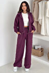 Kadın Fermuarlı Kadife Dokuma Takım – Sportif & Günlük Konfor