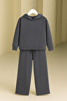 Taşlı Detaylı Kapüşonlu Kız Çocuk Eşofman Takımı – 6/16 Yaş (31494)
