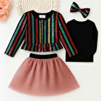 Özel Tasarım Kız Çocuk 4'lü Etek Kombin Set - 4/14 Yaş - 31514