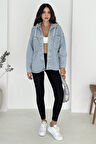 Kadın Kapüşonlu Denim Ceket – Sportif & Sokak Stili