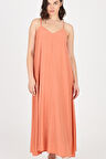 İnce Askılı Salaş Kesim Maxi Boy Elbise