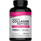 grassfed Collagen Peptides + Vitamin C & Biotin 6000 mg 180 Tablet