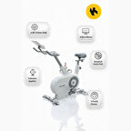 Manyetik Kondisyon Bisikleti – 4 Kg Volan, 120 Kg Kapasite, Uygulamalı, 9 Kademe Direnç, Nabız Ölçer