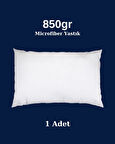 Microfiber Kumaş Yastık | Boncuk Silikon | Beyaz | 850gr | 50x70