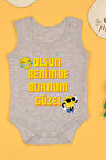 Olsun Benimde Burnum Güzel Baskılı Çıtçıt Body Zıbın