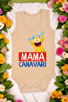 Mama Canavarı Baskılı Pamuk Atlet Zıbın