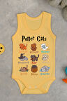 %100 Pamuklu Potter Cats Baskılı Yumuşak Doku Baskılı Zıbın & Body