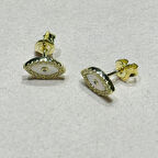 Masaliko Bendo 9 Göz Gümüş Küpe Ms3679, 925 Ayar Gümüş, Altın Kaplama