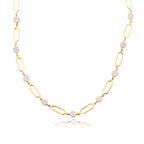 Masaliko Petiu Şık Gümüş Kolye Ms3781, 925 Ayar Kadın gümüş Kolye, Altın Kaplama, Trend Kolye