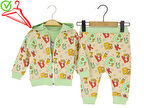 Erkek Bebek Takım Üç Parçalı Fermuarlı