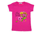 Kız Çocuk T-Shirt Kalp Çiçek Baskılı