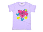 Kız Çocuk T-Shirt Kalp Baskılı