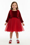Kız çocuk elbise noellik kadife