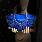 CARIDEA El Yapımı Hakiki Deri Kadın Çanta, Clutch, El Omuz Çantası v65