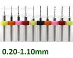 Dremel için 0.20-1.10mm PCB Tungsten Karbür 10 lu Mikro Matkap Ucu Set 