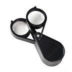 Katlanır Büyüteç Çift Plastik Kasa Akrilik Lens 20X 30mm Takı Pul 