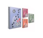 Gıpta Paw Spiralli Plastik Kapak Defter A4 100 Yaprak Kareli 7074 Karışık Renk (2 Li Paket)