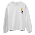 Astro-1  Baskılı Beyaz Sweatshirt