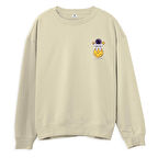Astro-11  Baskılı Krem Sweatshirt