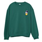 Astro-5  Baskılı Yeşil Sweatshirt