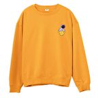 Astro-5 Baskılı Sweatshirt-Portakal