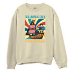 Christopher  Baskılı Krem Sweatshirt