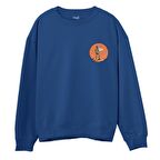Explorer Baskılı Sweatshirt-Royal Mavi