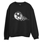 Goal  Baskılı Siyah Sweatshirt