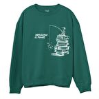 Knowledge  Baskılı Yeşil Sweatshirt