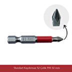 Vandor Anti Slip Bit Kaydırmaz Bits S2 Yüksek Kalite Çelik PH1-50 ( 1 ADET )