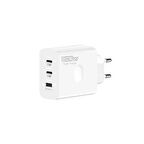 ScHitec 160W 2xType-C + UsbA Quick Charger 5.0 Teknolojili Ev Tipi 3 Çıkışlı Şarj Aleti Başlığı SR40