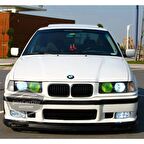 BMW 3 Serisi E36 1990-2000 Uyumlu Üniversal Laguna Lip Esnek Ön Lip 2 Parça Tampon Altı Dil Karlık Ön Ek