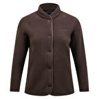 W Fleece Snap Cardigan Kadın Kahverengi Outdoor Polar G78131180