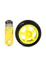 6v 250 Rpm Motor Ve Tekerlek Seti