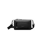 Gaston Luga Lightweight DuoSeal Crossbody Omuz Çantası- Black