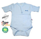 Sema Baby Yarım Kol Kaşkorse Badi (Body) - Mavi  6-12 Ay