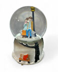 10 cm Müzikli Işıklı Romantik Aşıklar Kar Küresi 7076